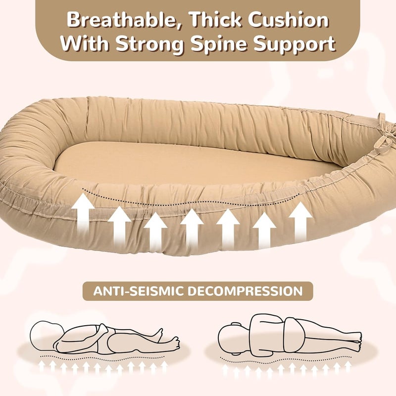 EAQ Baby Lounger, Infant Lounger for Newborn,Portable Baby Nest Cover Breathable & Soft, Newborn Essentials - Image 5